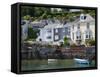 Houses on the Waters Edge in Fowey, Cornwall, England, United Kingdom, Europe-David Clapp-Framed Stretched Canvas
