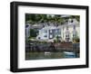 Houses on the Waters Edge in Fowey, Cornwall, England, United Kingdom, Europe-David Clapp-Framed Photographic Print