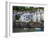 Houses on the Waters Edge in Fowey, Cornwall, England, United Kingdom, Europe-David Clapp-Framed Photographic Print