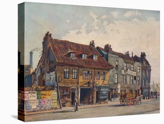 'Houses on West Side of Church Street, Lambeth', Lambeth Bridge Road, London, c1874-John Crowther-Stretched Canvas