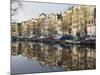 Houses Reflecting in the Singel Canal, Amsterdam, Netherlands, Europe-Amanda Hall-Mounted Photographic Print