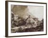 Houses Under a Stormy Sky, Pen and Brown Ink Drawing-Rembrandt van Rijn-Framed Giclee Print