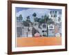 Houses under the Cliff, Santa Monica, USA, 2002-Peter Wilson-Framed Giclee Print