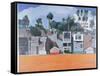Houses under the Cliff, Santa Monica, USA, 2002-Peter Wilson-Framed Stretched Canvas