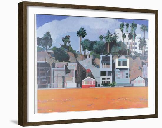 Houses under the Cliff, Santa Monica, USA, 2002-Peter Wilson-Framed Giclee Print