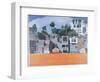 Houses under the Cliff, Santa Monica, USA, 2002-Peter Wilson-Framed Giclee Print