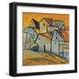 Houses V-Victor Moreno-Framed Art Print