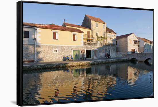 Houses, Vrboska, Hvar Island, Croatia-Guido Cozzi-Framed Stretched Canvas