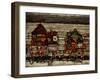 Houses with Laundry, Also Called Suburb II, 1914-Egon Schiele-Framed Giclee Print