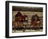 Houses with Laundry, Also Called Suburb II, 1914-Egon Schiele-Framed Giclee Print