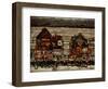 Houses with Laundry, Also Called Suburb II, 1914-Egon Schiele-Framed Giclee Print