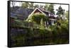 Houses with Lennartsfors in the Dalsland Canal, on Lelång Lake, Dalsland, Värmlands län, Sweden-Andrea Lang-Framed Stretched Canvas