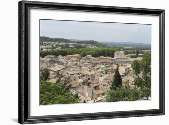 Houses with Terracotta Roof Tiles in the Medieval Old Town of Sommieres-Stuart Forster-Framed Photographic Print