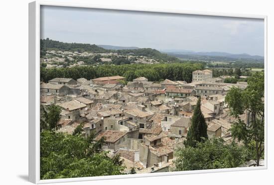 Houses with Terracotta Roof Tiles in the Medieval Old Town of Sommieres-Stuart Forster-Framed Photographic Print