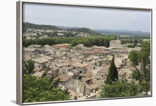 Houses with Terracotta Roof Tiles in the Medieval Old Town of Sommieres-Stuart Forster-Framed Photographic Print