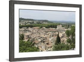 Houses with Terracotta Roof Tiles in the Medieval Old Town of Sommieres-Stuart Forster-Framed Photographic Print