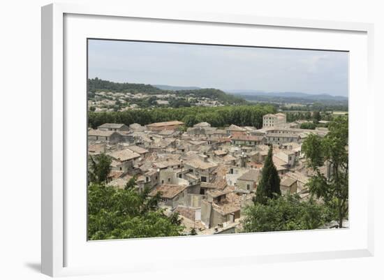 Houses with Terracotta Roof Tiles in the Medieval Old Town of Sommieres-Stuart Forster-Framed Photographic Print