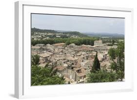 Houses with Terracotta Roof Tiles in the Medieval Old Town of Sommieres-Stuart Forster-Framed Photographic Print