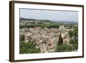 Houses with Terracotta Roof Tiles in the Medieval Old Town of Sommieres-Stuart Forster-Framed Photographic Print