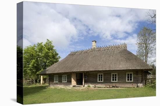 Houses with Thatched Roofs-null-Stretched Canvas