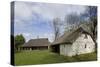 Houses with Thatched Roofs-null-Stretched Canvas