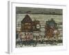 Houses with Washing Lines, 1914-Egon Schiele-Framed Giclee Print