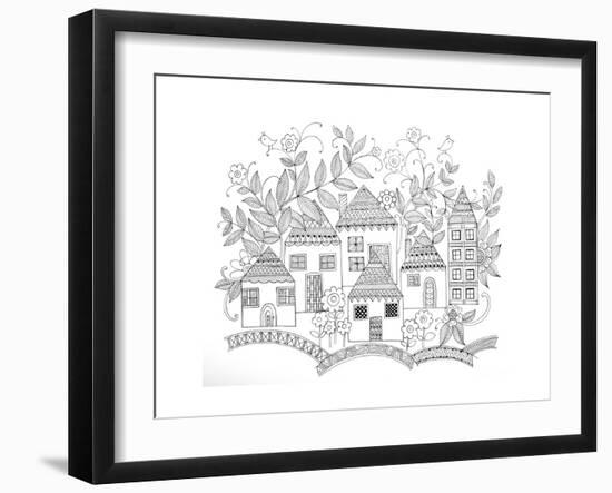 Houses-Neeti Goswami-Framed Art Print