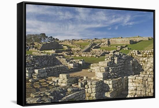 Housesteads Roman Fort from the South Gate, Hadrians Wall, Unesco World Heritage Site, England-James Emmerson-Framed Stretched Canvas