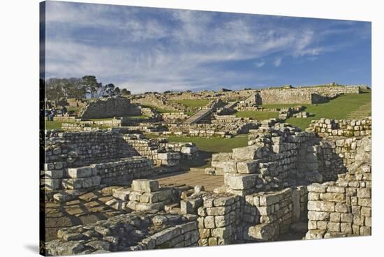 Housesteads Roman Fort from the South Gate, Hadrians Wall, Unesco World Heritage Site, England-James Emmerson-Stretched Canvas