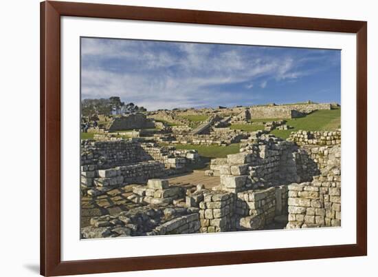 Housesteads Roman Fort from the South Gate, Hadrians Wall, Unesco World Heritage Site, England-James Emmerson-Framed Photographic Print