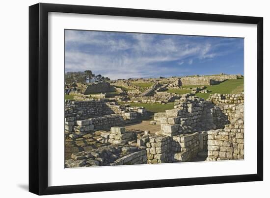 Housesteads Roman Fort from the South Gate, Hadrians Wall, Unesco World Heritage Site, England-James Emmerson-Framed Photographic Print