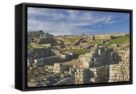 Housesteads Roman Fort from the South Gate, Hadrians Wall, Unesco World Heritage Site, England-James Emmerson-Framed Stretched Canvas