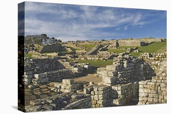 Housesteads Roman Fort from the South Gate, Hadrians Wall, Unesco World Heritage Site, England-James Emmerson-Stretched Canvas