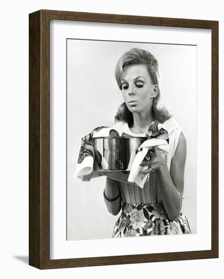 Housewife Cooking-null-Framed Photographic Print