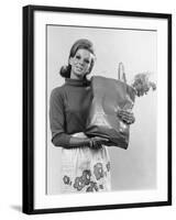 Housewife with Shopping-null-Framed Photographic Print