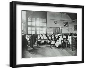 Housewifery Lesson, Childeric Road School, Deptford, London, 1908-null-Framed Premium Photographic Print