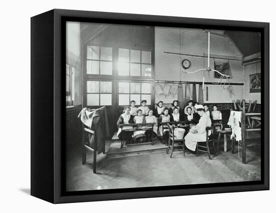 Housewifery Lesson, Childeric Road School, Deptford, London, 1908-null-Framed Stretched Canvas
