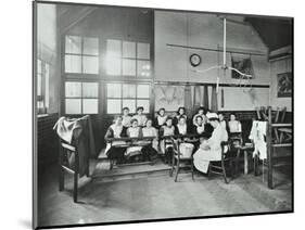 Housewifery Lesson, Childeric Road School, Deptford, London, 1908-null-Mounted Photographic Print