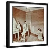Housewifery Lesson, Denmark Hill School, Dulwich, London, 1908-null-Framed Photographic Print