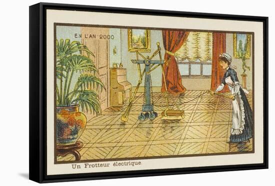 Housework Made Easy, The Automated Electric Polisher-Jean Marc Cote-Framed Stretched Canvas