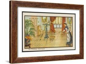 Housework Made Easy, The Automated Electric Polisher-Jean Marc Cote-Framed Art Print