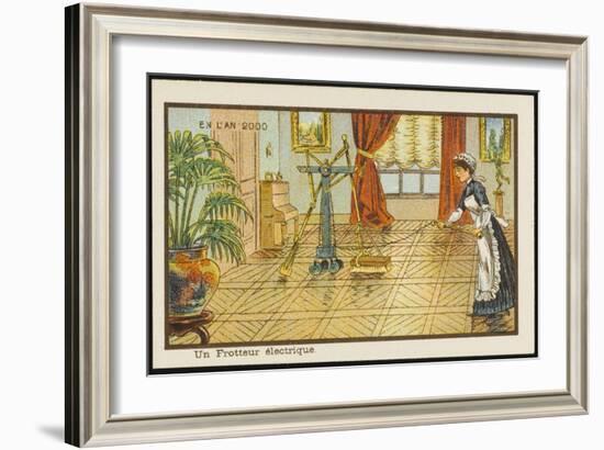 Housework Made Easy, The Automated Electric Polisher-Jean Marc Cote-Framed Art Print