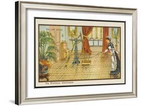 Housework Made Easy, The Automated Electric Polisher-Jean Marc Cote-Framed Art Print