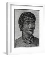 Housouana Woman, Engraving from Travels into Interior of Africa Via Cape of Good Hope-Francois Le Vaillant-Framed Giclee Print
