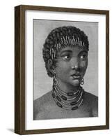 Housouana Woman, Engraving from Travels into Interior of Africa Via Cape of Good Hope-Francois Le Vaillant-Framed Giclee Print