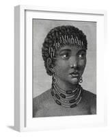 Housouana Woman, Engraving from Travels into Interior of Africa Via Cape of Good Hope-Francois Le Vaillant-Framed Giclee Print