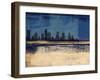 Houston Abstract Skyline I-Emma Moore-Framed Art Print