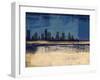 Houston Abstract Skyline I-Emma Moore-Framed Art Print