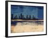 Houston Abstract Skyline I-Emma Moore-Framed Art Print