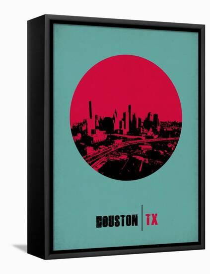 Houston Circle Poster 2-NaxArt-Framed Stretched Canvas